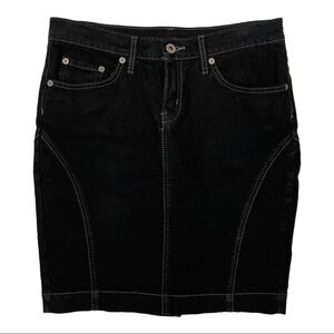 X2 Quality Denim Black‎ Mini Skirt